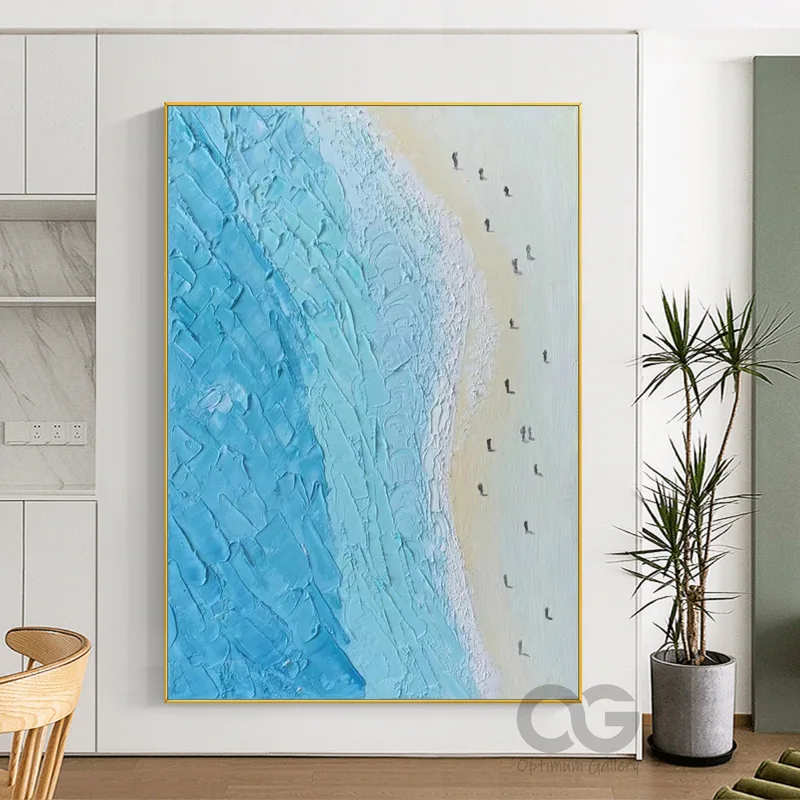 Minimalist Summer Beach Canvas Artwork