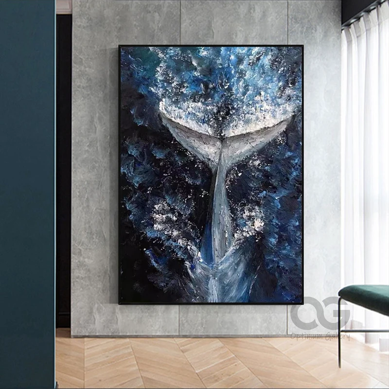 Abstract Canoe on Beach Painting: Original Boat Canvas Home Decor