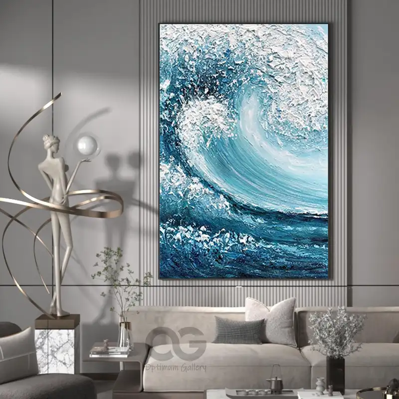 Minimalist Beach Painting for Living Rooms