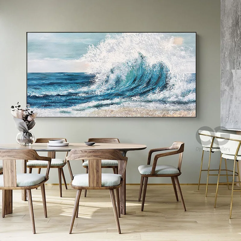 Pink Abstract Wave Wall Art Canvas Decor