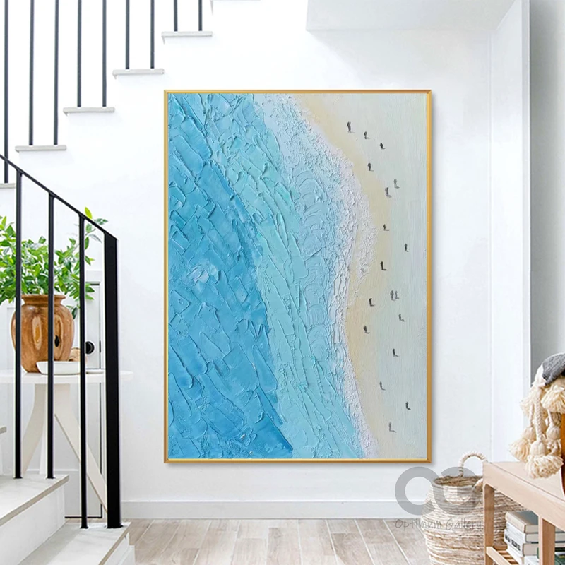 Minimalist Summer Beach Canvas Artwork