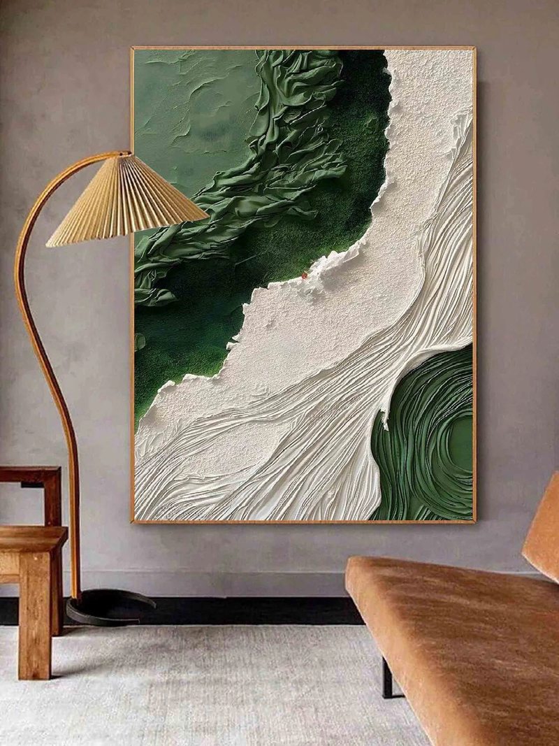 Oversized Seaside Painting on Canvas