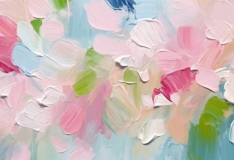 Abstract Flower Painting Textured Canvas Art for Unique Wall Decor