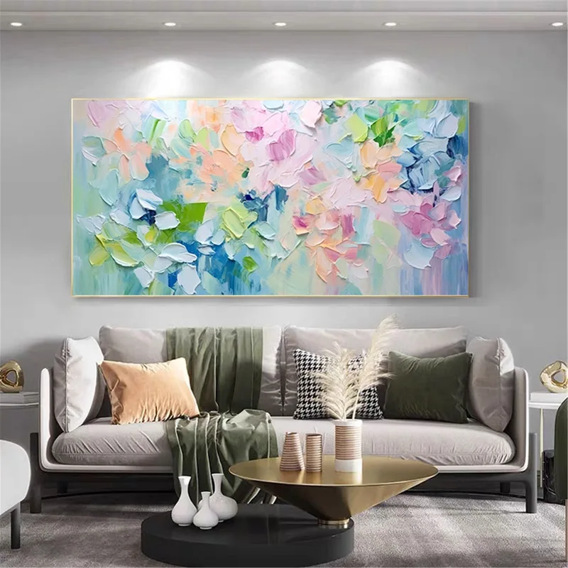Floral Wall Art 3D Textured Acrylic Painting for Home Wall Design