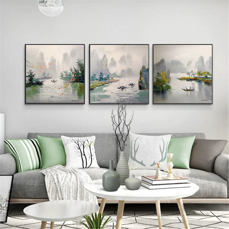 Pink Floral Wall Art 3D Textured Canvas Painting for Living Room