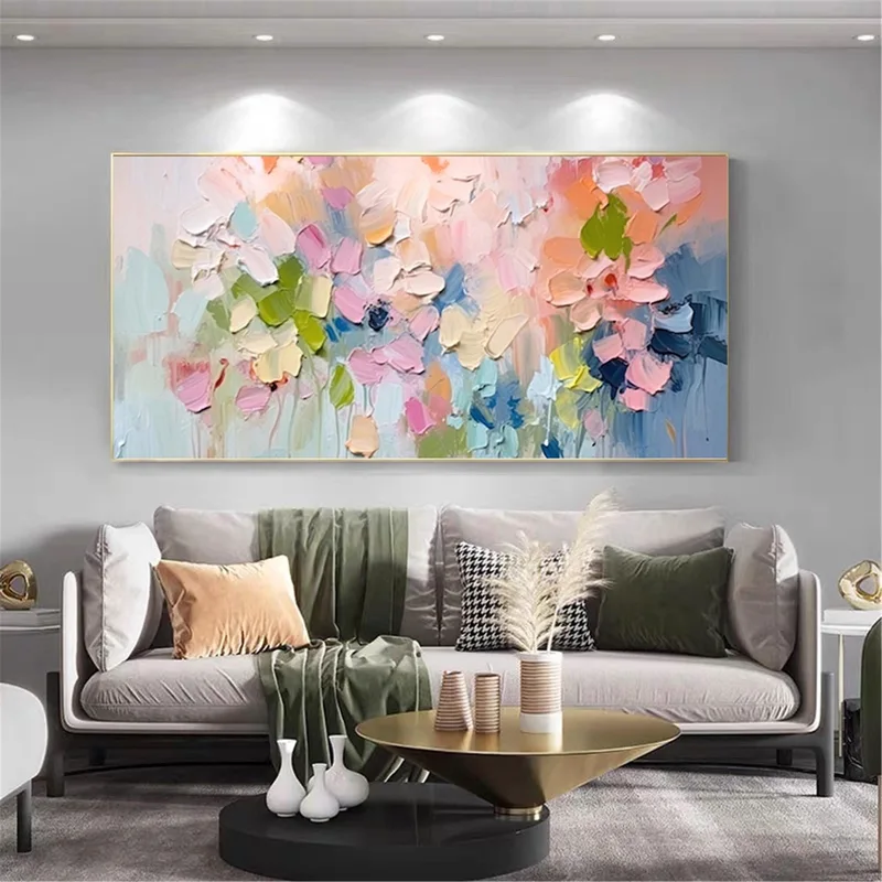 Abstract Flower Painting 3D Texture on Canvas – Perfect Gift