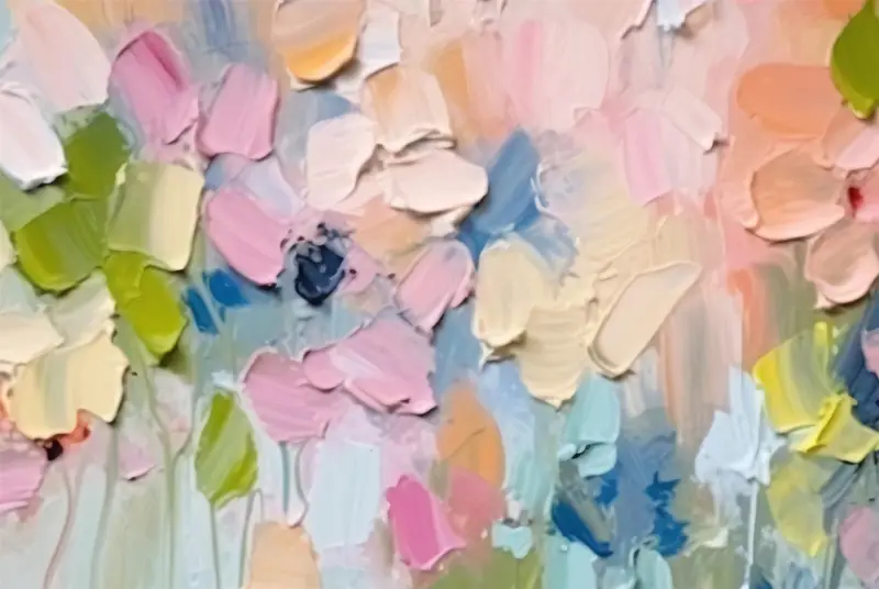 Abstract Flower Painting 3D Texture on Canvas – Perfect Gift