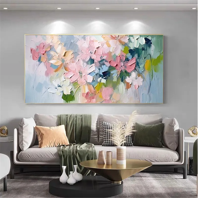 3D Textured Flower Painting on Canvas – Unique Wall Art for Home