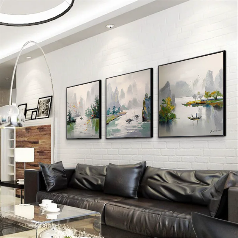 Pink Floral Wall Art 3D Textured Canvas Painting for Living Room