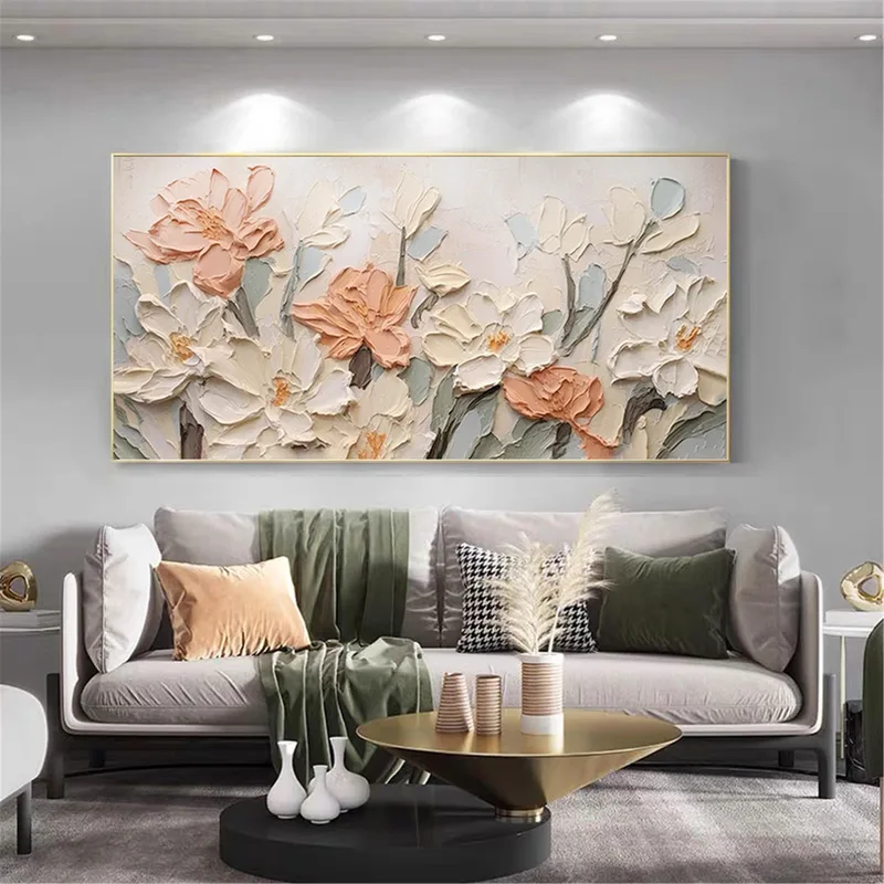 Flower Painting on Canvas with 3D Texture – Custom Handmade Artwork