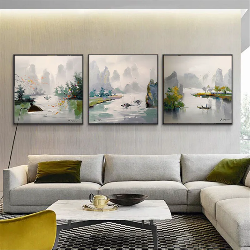 Pink Floral Wall Art 3D Textured Canvas Painting for Living Room