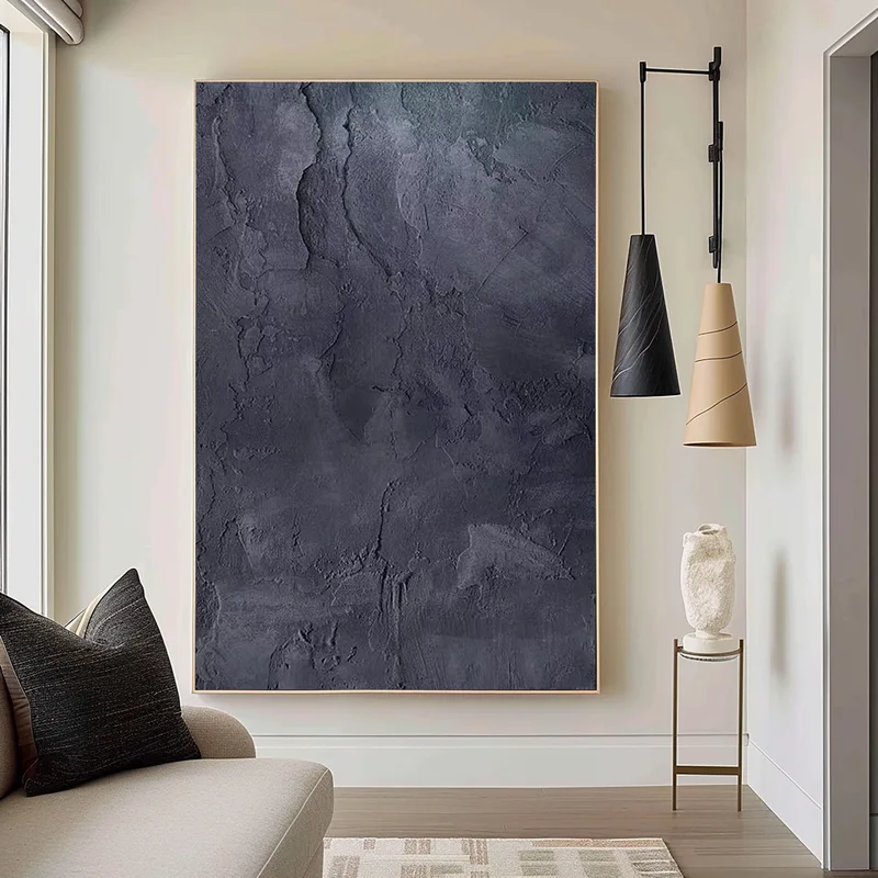 Buy Modern Black and White 3D Textured Art - Minimalist Framed Painting