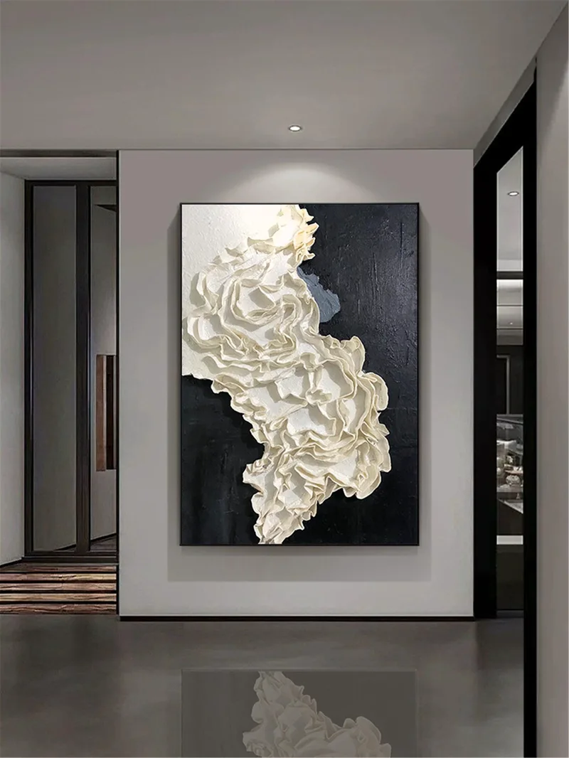 Abstract Painting Modern Canvas Art Large Textured Framed 3D Design Sale