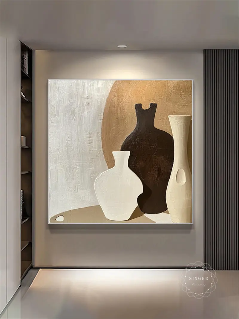 Buy Abstract Painting Large Framed Modern 3D Texture Canvas Artwork