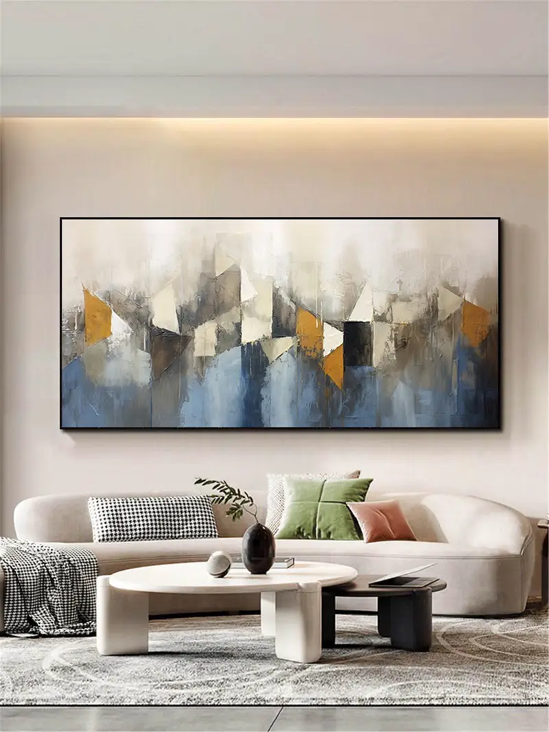 Large Abstract Canvas Painting 3D Texture Modern Framed Art for Sale