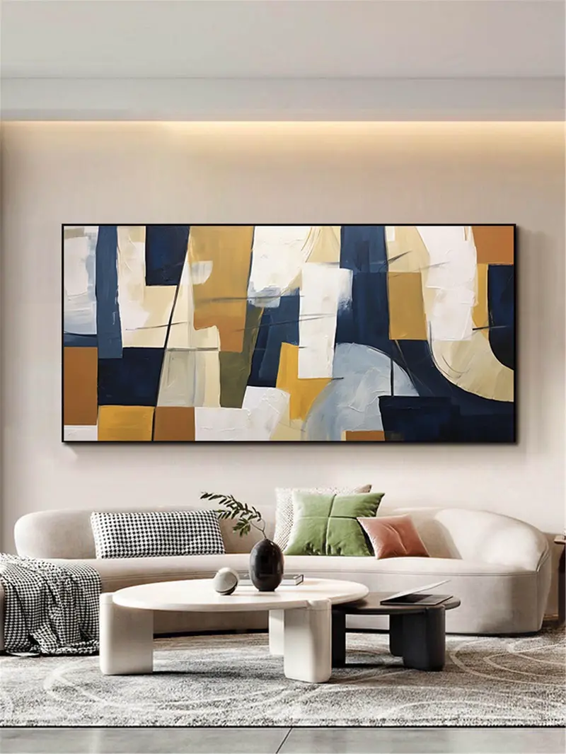 Modern Abstract Texture Art Painting for Minimalist Living Room Wall Decor