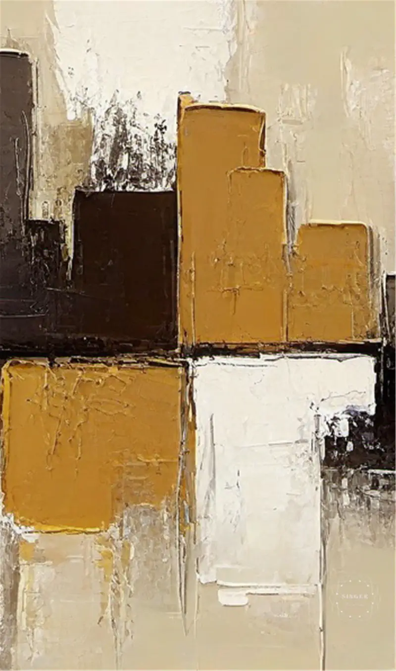 Large Abstract Painting Modern 3D Texture Framed Canvas Artwork on Sale