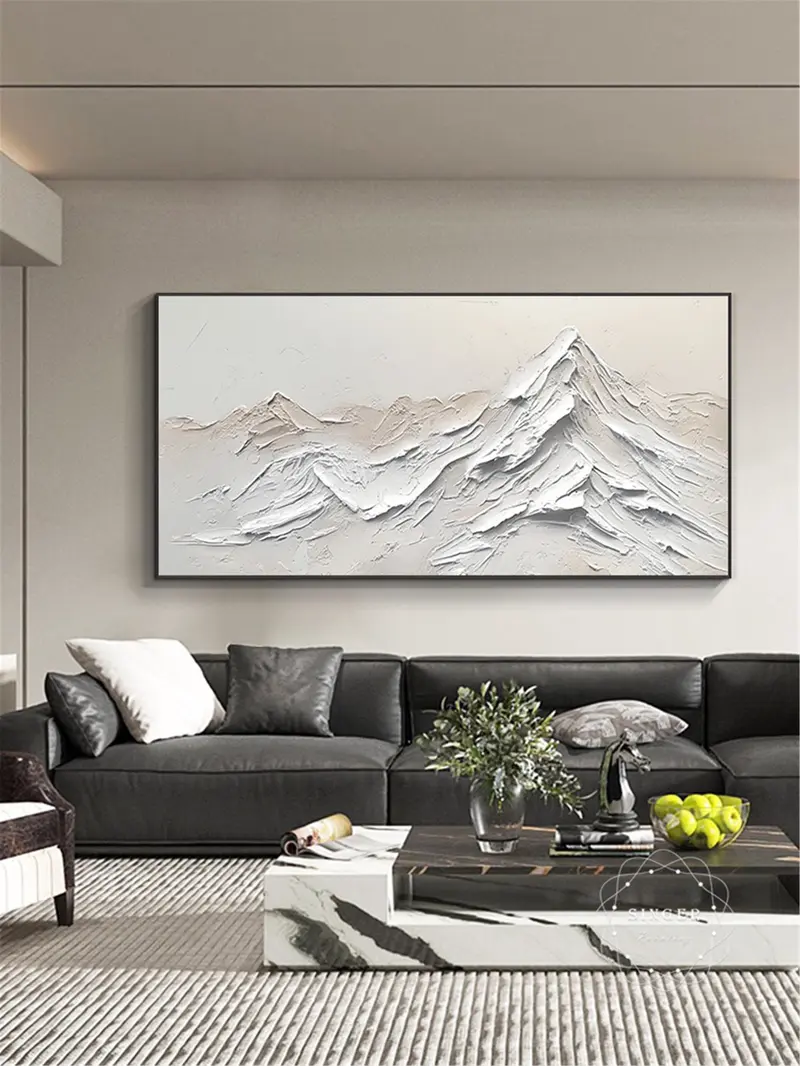 Buy Large Abstract Texture Art Canvas Painting Framed Modern Minimalist