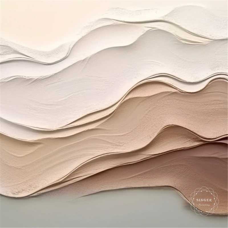 Large Abstract Painting 3D Texture Modern Framed Canvas Art for Sale
