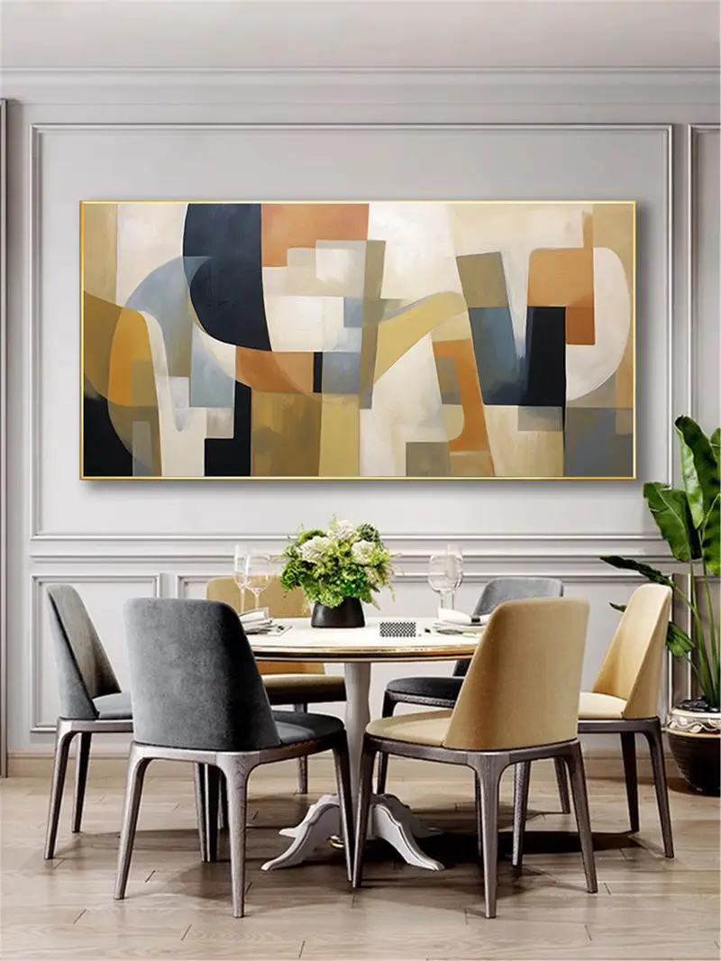 3D Texture Abstract Painting Large Modern Framed Canvas Art on Sale