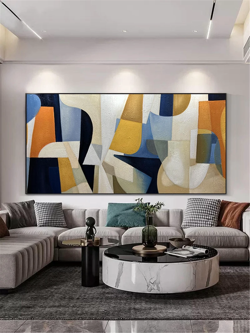Modern Abstract Painting Framed Canvas Large 3D Texture Artwork Buy