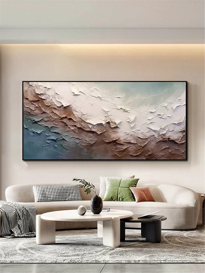 3D Abstract Brown Wings Painting for Modern Wall Decor