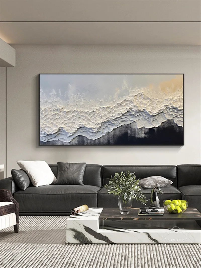 Wabi-Sabi Abstract 3D Texture Art for Large Modern Wall Decor