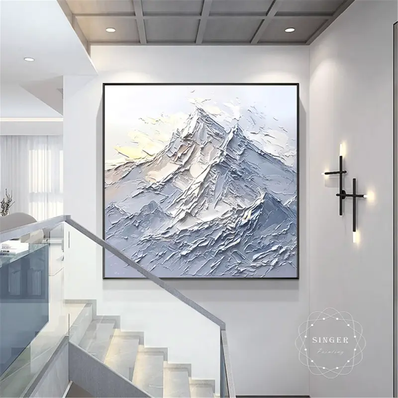 Abstract Painting on Canvas Large Textured Framed 3D Modern Artwork Sale