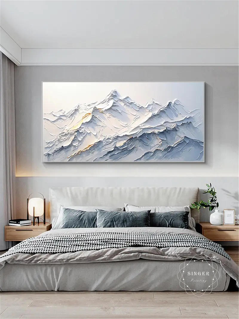 3D Textured Abstract Canvas Art Large Framed Minimalist Painting for Sale