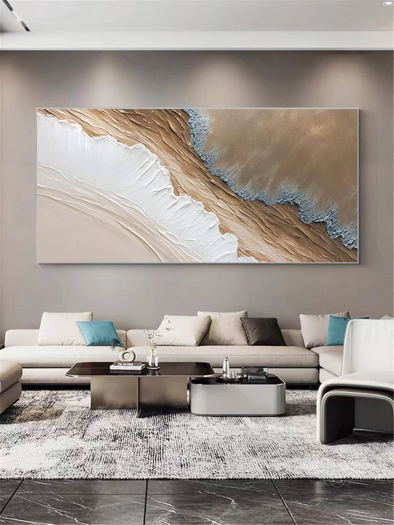 Wabi-Sabi Abstract 3D Textured Art for Large Modern Wall Decor