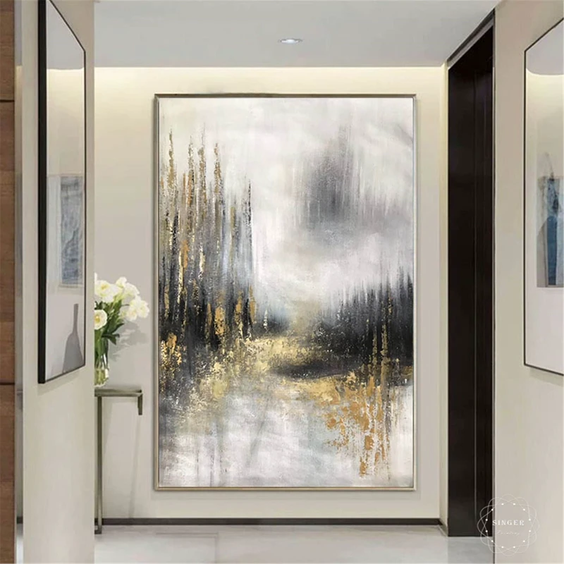 Buy Abstract Texture Art Large Canvas Painting Framed Minimalist Design
