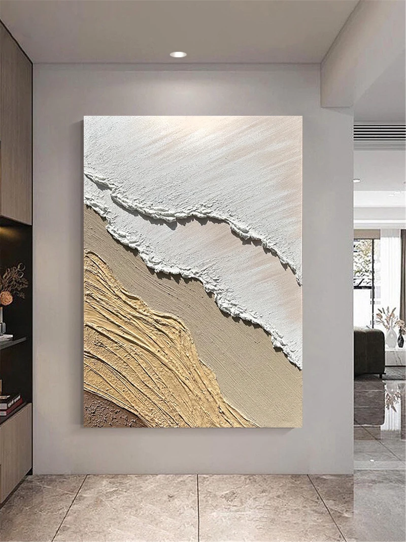 3D Minimalist Abstract Texture Art Large Framed Modern Painting Sale