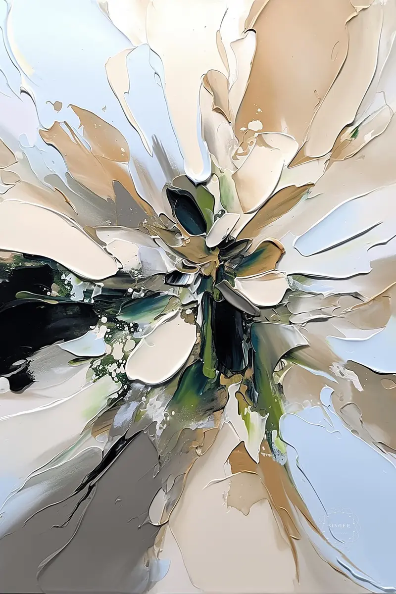 Minimalist Abstract 3D Painting for Living Room Wall Decor Modern Style