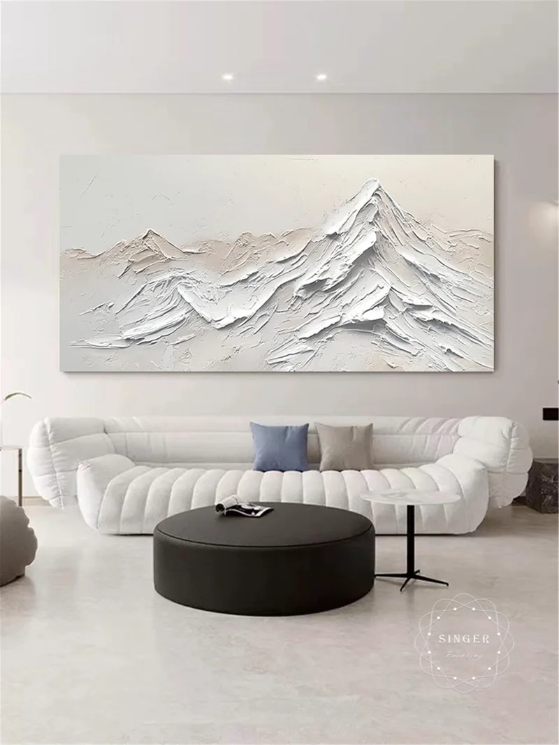 Buy Large Abstract Texture Art Canvas Painting Framed Modern Minimalist