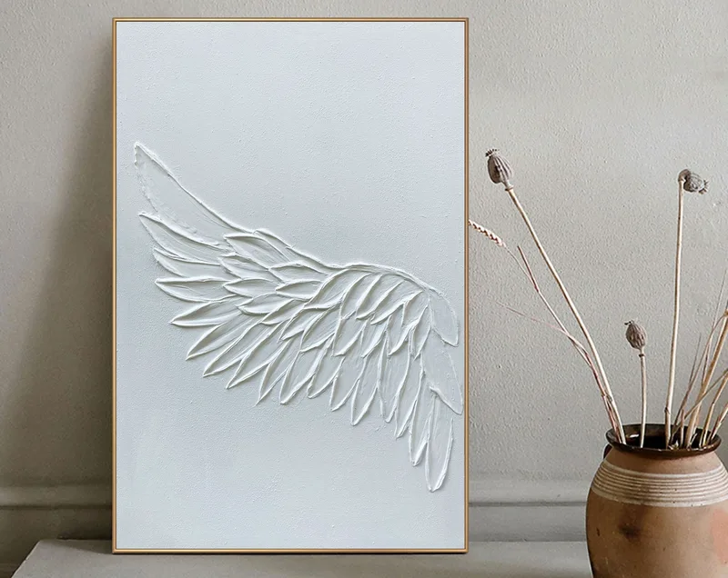 Black and White 3D Texture Art - Large Modern Minimalist Framed Painting