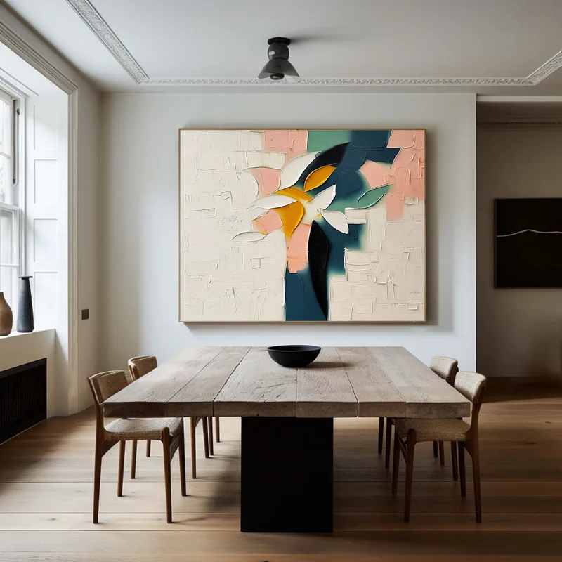 Colorful 3D Textured Floral Canvas Art for Contemporary Homes