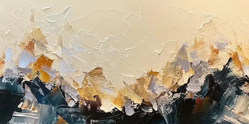 Large Modern Textured Abstract Painting for Living Room Wall Decor