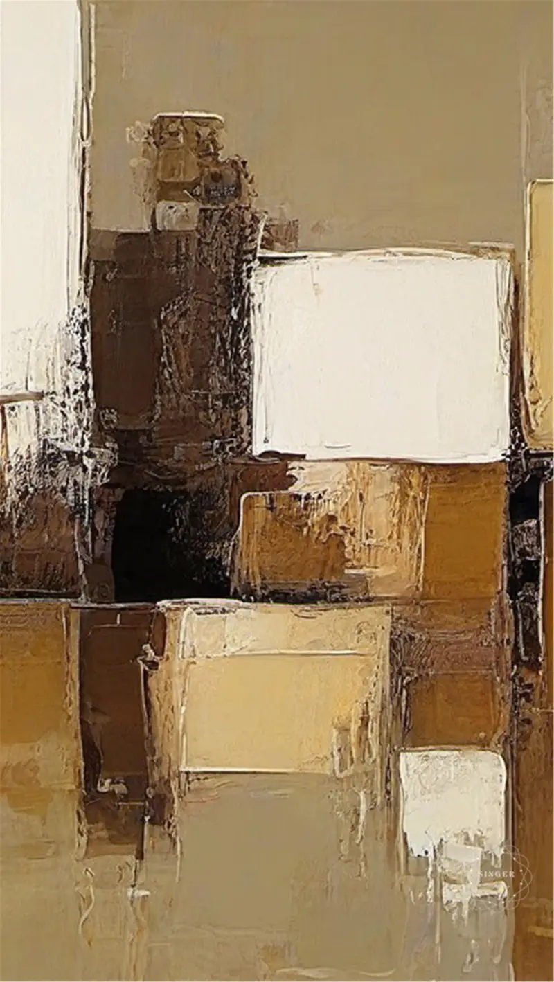 Abstract Canvas Painting Large 3D Texture Framed Modern Artwork for Sale