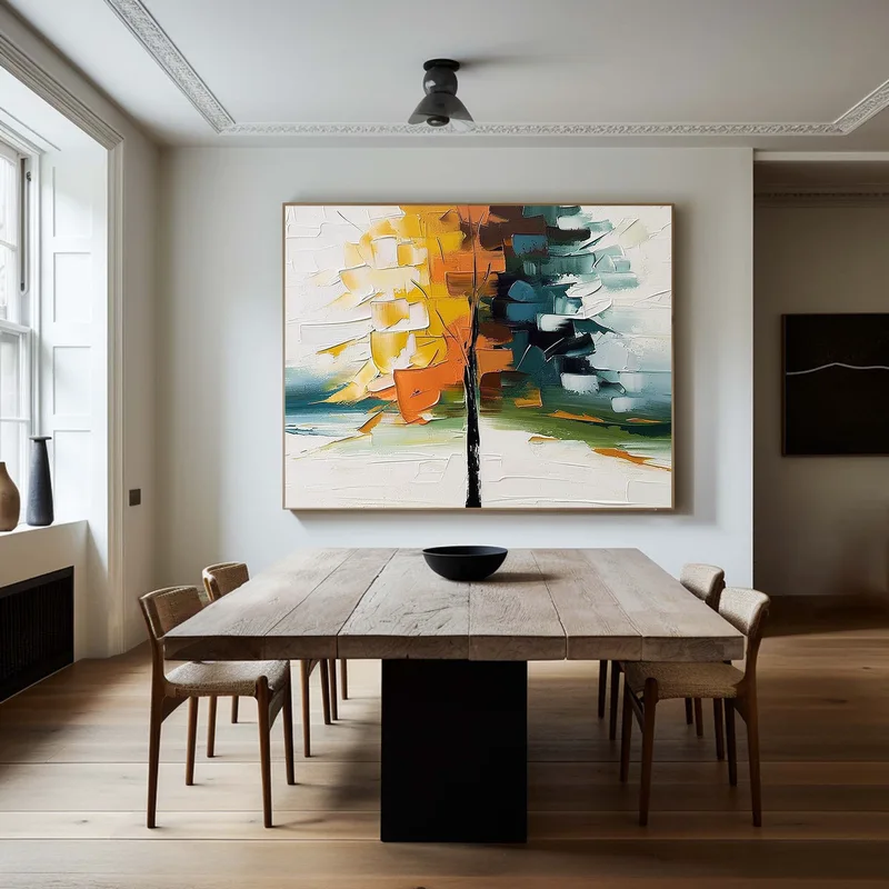 Modern Colorful Wall Art – Hand-Painted Large 3D Textured Painting