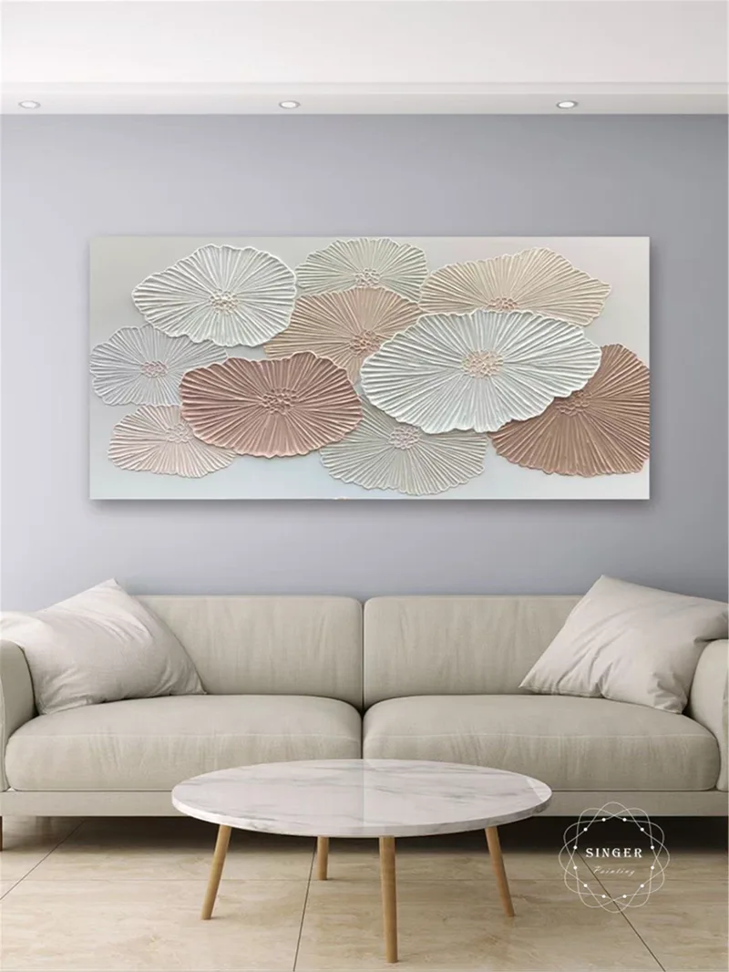 3D Abstract Texture Art Large Canvas Painting Modern Framed Wall Design