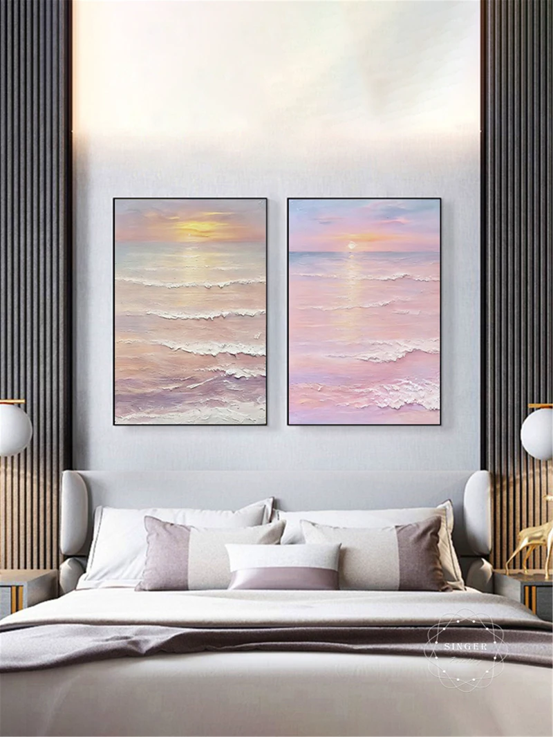 Modern Large Abstract Canvas Painting 3D Textured Framed Artwork Online