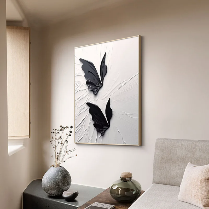 Buy Large Black and White 3D Minimalist Texture Art on Sale