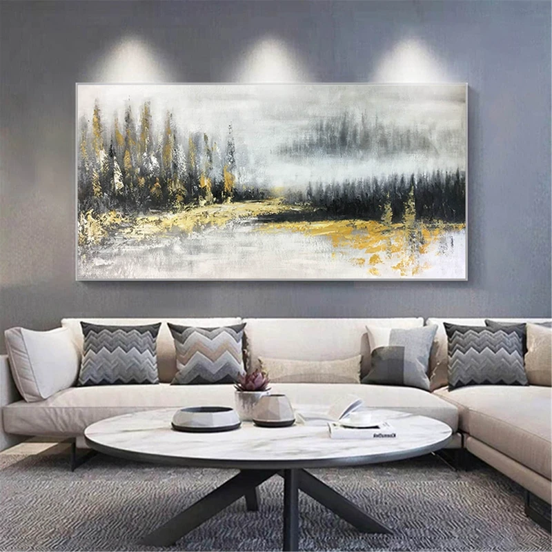 Framed Abstract Canvas Painting Large Modern 3D Texture Art Buy Now