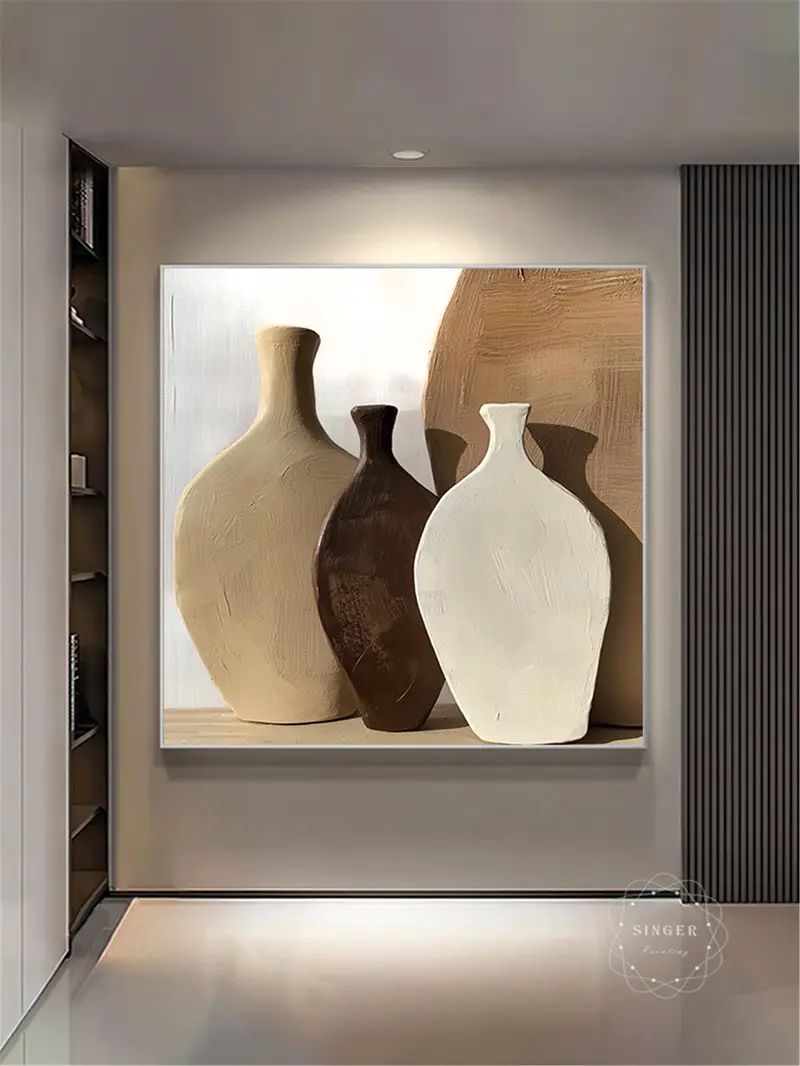 Large Modern Abstract Texture Art 3D Framed Canvas Painting to Buy