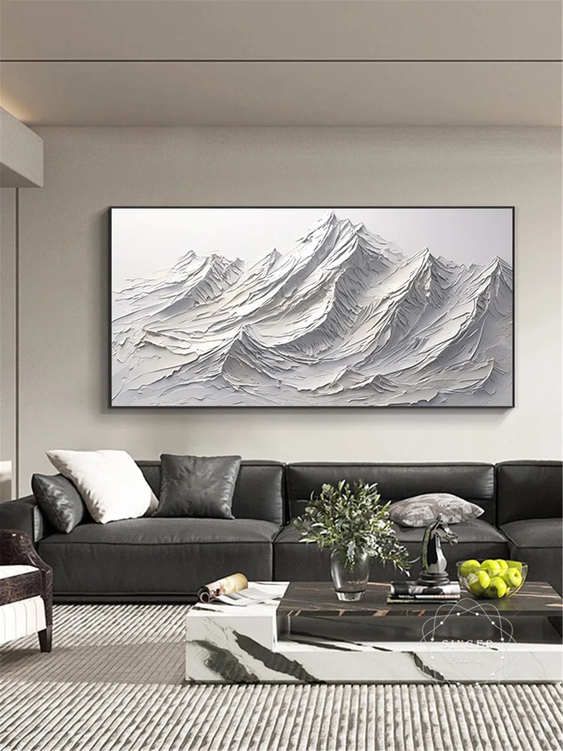 Abstract Painting on Canvas Large Textured Modern Framed Artwork to Buy