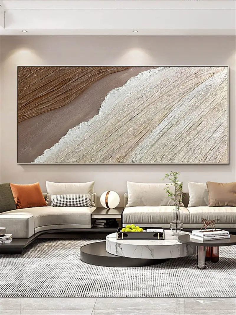 Abstract Canvas Painting Large 3D Textured Framed Modern Art for Sale