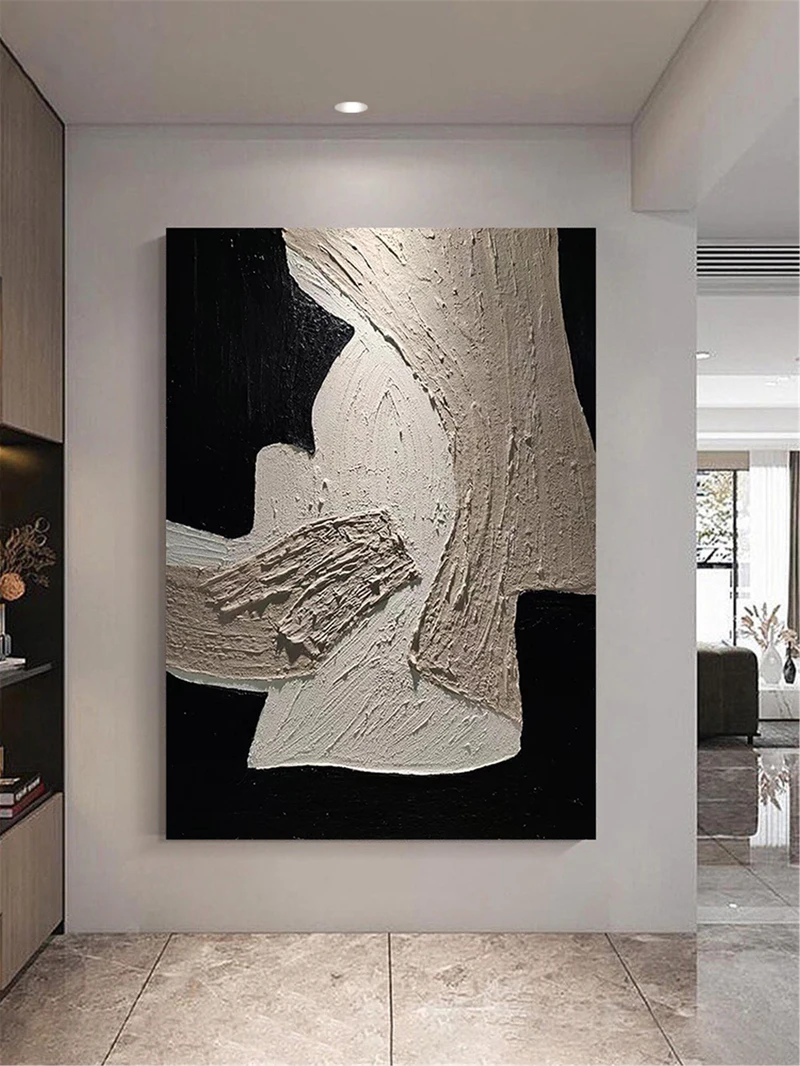 Large Abstract Canvas Painting Framed 3D Textured Modern Artwork to Buy
