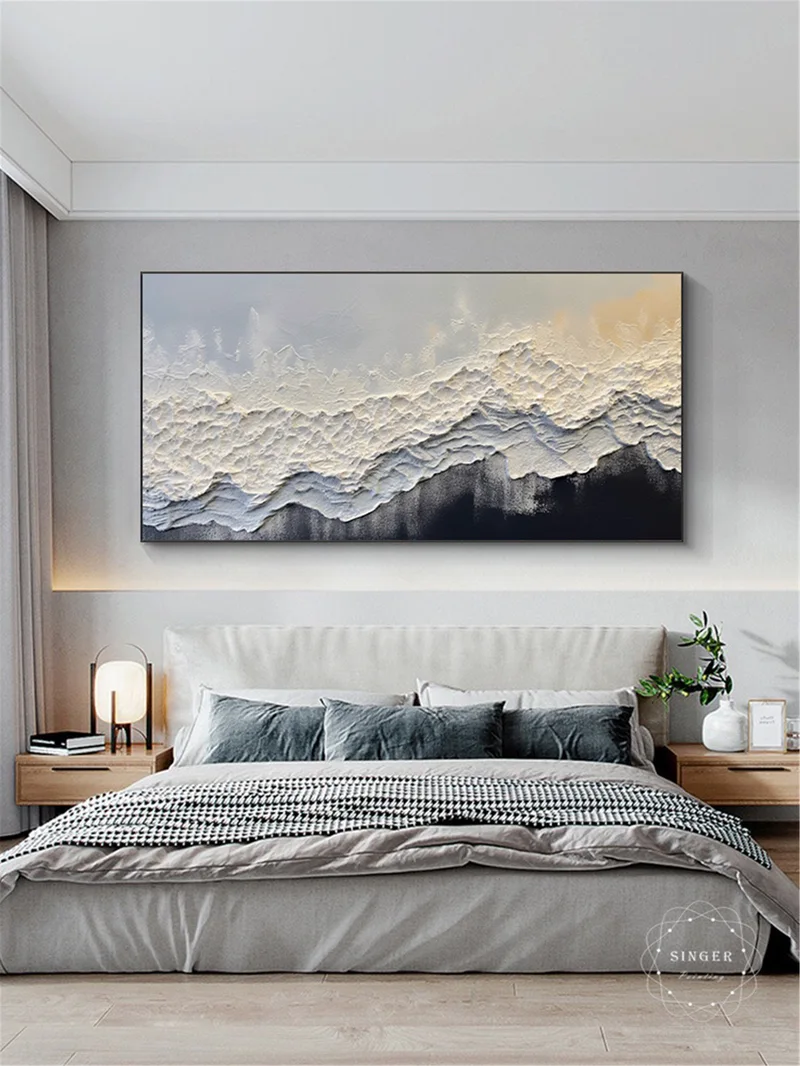 Wabi-Sabi Abstract 3D Texture Art for Large Modern Wall Decor