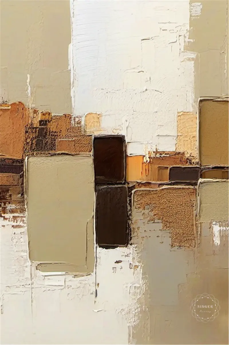 Buy Modern Abstract Texture Art Large Framed 3D Canvas Painting Online
