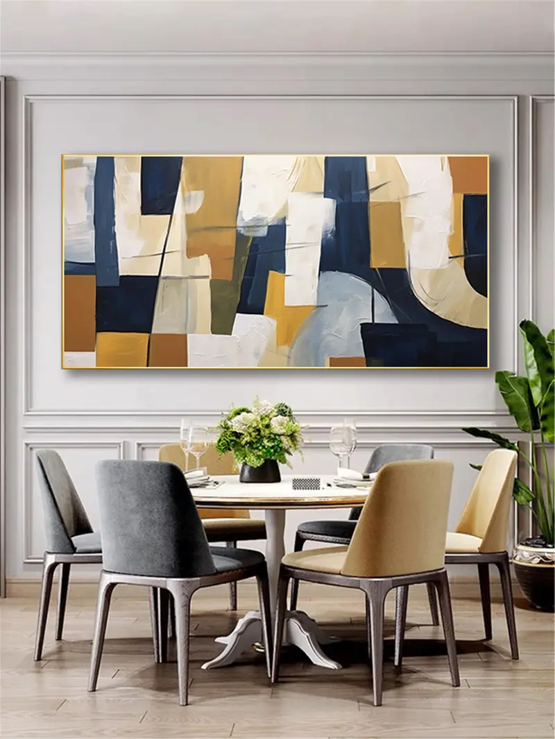 Modern Abstract Texture Art Painting for Minimalist Living Room Wall Decor